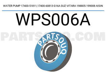 AISIN WPS006A WATER PUMP 17400-51811,17400-60813 G16A SUZ VITARA 198805-199008 AISIN