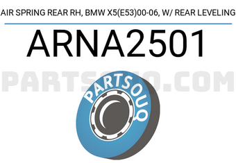 ARNOTT ARNA2501 AIR SPRING REAR RH, BMW X5(E53)00-06, W/ REAR LEVELING
