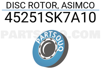 ASIMCO 45251SK7A10 DISC ROTOR, ASIMCO