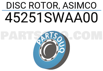 ASIMCO 45251SWAA00 DISC ROTOR, ASIMCO