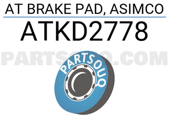 ASIMCO ATKD2778 AT BRAKE PAD, ASIMCO
