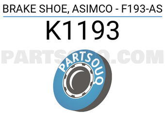 ASIMCO K1193 BRAKE SHOE, ASIMCO - F193-AS