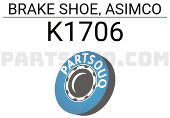 ASIMCO K1706 BRAKE SHOE, ASIMCO