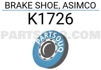 ASIMCO K1726 BRAKE SHOE, ASIMCO