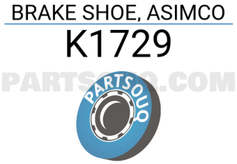ASIMCO K1729 BRAKE SHOE, ASIMCO