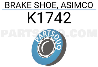 ASIMCO K1742 BRAKE SHOE, ASIMCO
