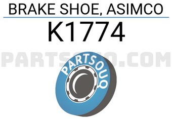 ASIMCO K1774 BRAKE SHOE, ASIMCO