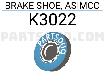ASIMCO K3022 BRAKE SHOE, ASIMCO