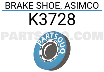 ASIMCO K3728 BRAKE SHOE, ASIMCO