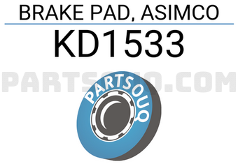 ASIMCO KD1533 BRAKE PAD, ASIMCO