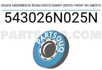 Abesta 543026N025N SHOCK ABSORBER NI B2346/333310 SUNNY 200103- FRONT RH ABESTA