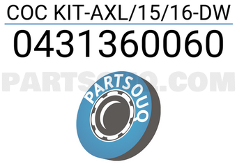 Axcel 0431360060 COC KIT-AXL/15/16-DW