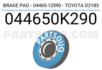 Axios 044650K290 BRAKE PAD - 04465-12590 - TOYOTA D2183