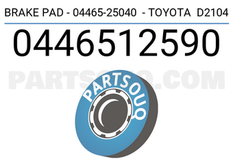 Axios 0446512590 BRAKE PAD - 04465-25040 - TOYOTA D2104
