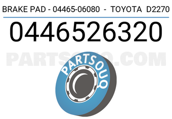 Axios 0446526320 BRAKE PAD - 04465-06080 - TOYOTA D2270