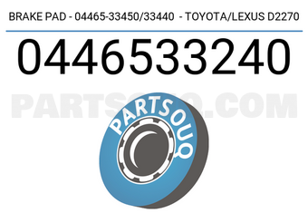 Axios 0446533240 BRAKE PAD - 04465-33450/33440 - TOYOTA/LEXUS D2270
