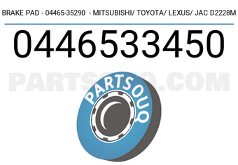 Axios 0446533450 BRAKE PAD - 04465-35290 - MITSUBISHI/ TOYOTA/ LEXUS/ JAC D2228M