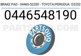 Axios 0446548190 BRAKE PAD - 04465-52200 - TOYOTA/PERODUA D2252
