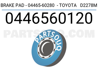 Axios 0446560120 BRAKE PAD - 04465-60280 - TOYOTA D2278M