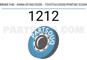 Axios 1212 BRAKE PAD - 04466-33160/33200 - TOYOTA/LEXUS/PONTIAC D2269