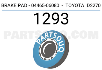 Axios 1293 BRAKE PAD - 04465-06080 - TOYOTA D2270