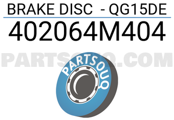 Axios 402064M404 BRAKE DISC - QG15DE