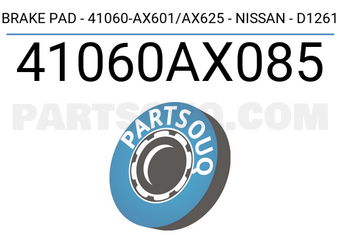 Axios 41060AX085 BRAKE PAD - 41060-AX601/AX625 - NISSAN - D1261
