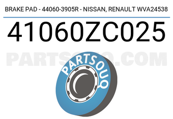 Axios 41060ZC025 BRAKE PAD - 44060-3905R - NISSAN, RENAULT WVA24538