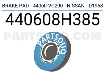 Axios 440608H385 BRAKE PAD - 44060-VC290 - NISSAN - D1958