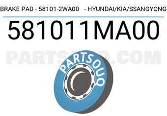 Axios 581011MA00 BRAKE PAD - 58101-2WA00 - HYUNDAI/KIA/SSANGYONG