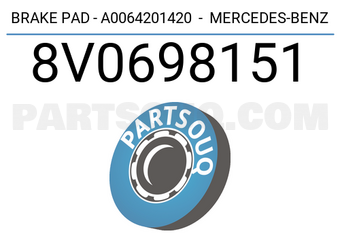 Axios 8V0698151 BRAKE PAD - A0064201420 - MERCEDES-BENZ