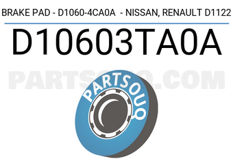 Axios D10603TA0A BRAKE PAD - D1060-4CA0A - NISSAN, RENAULT D1122