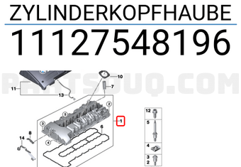 BMW 11127548196 ZYLINDERKOPFHAUBE