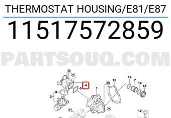 Kühlmittelgehäuse Thermostat Flansch Stutzen 7572859 für BMW 1er 116i 118i  120i