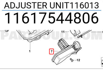 BMW 11617544806 EINSTELLEINHEIT116013