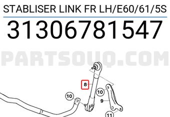 BMW 31306781547 STABLISER LINK FR LH/E60/61/5S