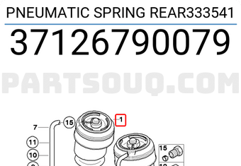 BMW 37126790079 PNUEMATIC SPRING RR/E70/71-X5