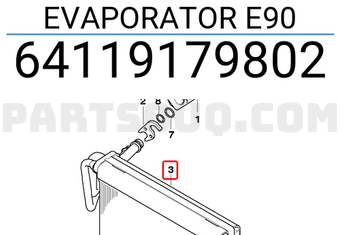BMW 64119179802 EVAPORATOR E90
