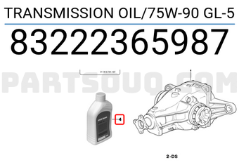 BMW 83222365987 TRANSMISSION OIL/75W-90 GL-5