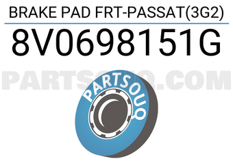 Bosch 8V0698151G BRAKE PAD FRT-PASSAT(3G2)