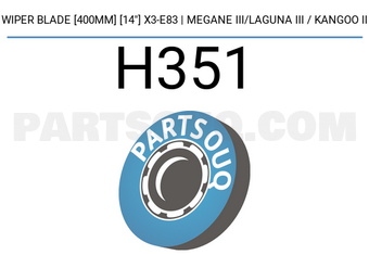 Bosch H351 WIPER BLADE [400MM] [14"] X3-E83 | MEGANE III/LAGUNA III / KANGOO II
