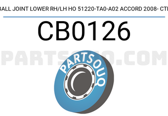 CTR CB0126 BALL JOINT LOWER RH/LH HO 51220-TA0-A02 ACCORD 2008- CTR