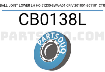 CTR CB0138L BALL JOINT LOWER LH HO 51230-SWA-A01 CR-V 201001-201101 CTR
