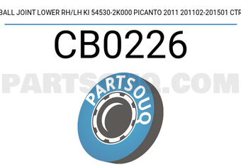 CTR CB0226 BALL JOINT LOWER RH/LH KI 54530-2K000 PICANTO 2011 201102-201501 CTR