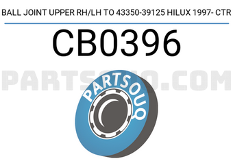 CTR CB0396 BALL JOINT UPPER RH/LH TO 43350-39125 HILUX 1997- CTR