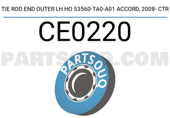 CTR CE0220 TIE ROD END OUTER LH HO 53560-TA0-A01 ACCORD, 2008- CTR