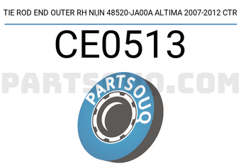 CTR CE0513 TIE ROD END OUTER RH NI,IN 48520-JA00A ALTIMA 2007-2012 CTR