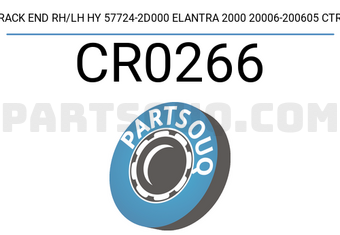 CTR CR0266 RACK END RH/LH HY 57724-2D000 ELANTRA 2000 20006-200605 CTR