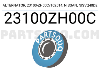 DENKI 23100ZH00C ALTERNATOR, 23100-ZH00C/102514, NISSAN, NISVQ40DE