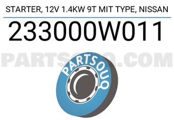 DENKI 233000W011 STARTER, 12V 1.4KW 9T MIT TYPE, NISSAN
